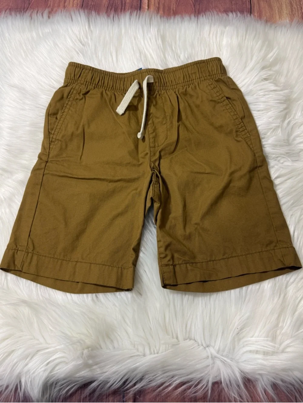 Old Navy Relaxed Fit Brown Pull On Cotton Shorts - Boys Size M (8)